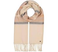 Glitzernder Schal mit Streifen-Design | Weich & Fluffig | Fransen | 60 x 210 cm | 100% Polyester | Für Damen Marzipan