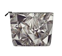 Glitzerndes abstraktes Diamant-Kristallmuster, wasserabweisend, Damen-Organizer, künstlicher Hanf, Make-up-Tasche, große Kosmetiktasche