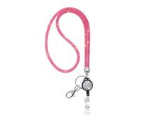 Glitzerndes Umhängeband für Schlüssel und Ausweishalter, Strasssteine, Halskette, einziehbares Umhängeband, Brillenhalter, Schlüsselband