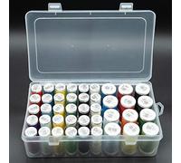 Glitzerpüppi Nähfadenbox - Praktische Garnbox/Aufbewahrungsbox für bis zu 42 Spulen aus stabilem Karton oder Plastikmaterial