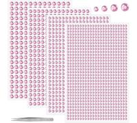 Glitzersteine Selbstklebend 1900 Stück 3mm 4mm 5mm 6mm PINK