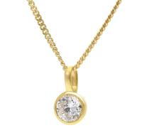 GLIZZ Anhänger Gold 333 Lab Grown Diamant 0,50 ct + vergoldete Kette GL1458 45 cm