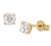 GLIZZ Brillant-Ohrringe 0,50 ct Gold 333 Lab Grown Diamant Ohrstecker zauberhafter Ohrschmuck für Frauen, modisches Accessoire und edle Geschenkidee GL1072