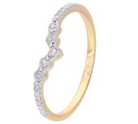 GLIZZ Damen Diamant-Ring Gold 333/8K eleganter Gold-Ring für modische Frauen, edler Damenring GL8670-52 Ringgröße 52/16,6