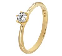 GLIZZ Damenring mit Lab Grown Diamant 0,20 ct. Gold 333 Brillantring GL8664-52 Ringgröße 52/16,6