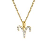 GLIZZ GL8330-01 Sternzeichen Widder Gold 333/8K an vergoldeter Silberkette 45 cm