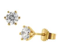 GLIZZ Lab Grown Diamant-Ohrstecker 1,0 ct. Gold 333 Brillant Ohrringe hochwertiger Ohrschmuck für Damen, wunderschönes Accessoire, GL8651