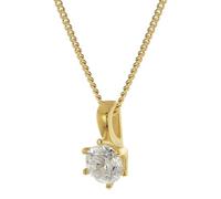 GLIZZ Schmuck-Anhänger Gold 333/8K Zirkonia mit Halskette traumhafter Halsschmuck für Damen, elegantes Accessoire und edle Geschenkidee GL8794-45 45 cm