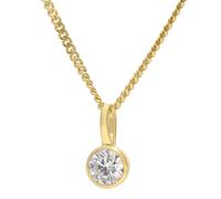 GLIZZ Schmuck Anhänger Gold 333 Lab Grown Diamant 0,25 ct + vergoldete Kette GL1455