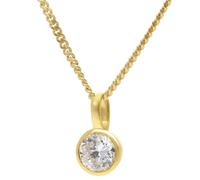 GLIZZ Schmuck Anhänger Gold 333 Lab Grown Diamant 0,50 ct + vergoldete Kette GL1458