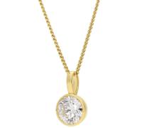 GLIZZ Schmuck Anhänger Gold 333 Lab Grown Diamant 1,0 ct + vergoldete Kette GL1460