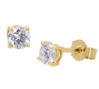 GLIZZ Schmuck Brillant-Ohrringe 0,50 ct Gold 333 Lab Grown Diamant Ohrstecker GL1072