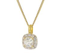 GLIZZ Schmuck Damen Anhänger 333 Gold mit Zirkonia an vergoldeter Kette GL1136