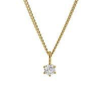 GLIZZ Schmuck Damen-Anhänger Lab Grown Diamant 0,2 ct. Gold 333 mit Halskette GL8647