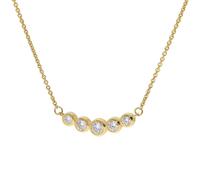 GLIZZ Schmuck Damen-Halskette Gold 333/8K Zirkonia-Collier GL8811