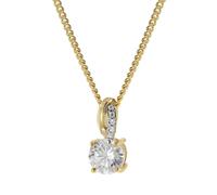 GLIZZ Schmuck Damen-Halskette mit Gold-Anhänger 333/8K Zirkonia GL8143