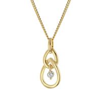 GLIZZ Schmuck Damen-Halskette mit Gold-Anhänger 333/8K Zirkonia GL8144