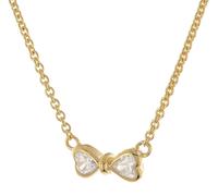 GLIZZ Schmuck Damen-Halskette Schleife Gold 333/8K Zirkonia Collier GL8350