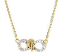 GLIZZ Schmuck Damen-Halskette Unendlichkeit Gold 333/8K Zirkonia-Collier GL8336