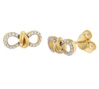 GLIZZ Schmuck Damen-Ohrringe Gold 333/8K Zirkonia-Ohrstecker GL8356
