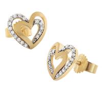 GLIZZ Schmuck Damen-Ohrringe Gold 333/8K Zirkonia Ohrstecker GL8841