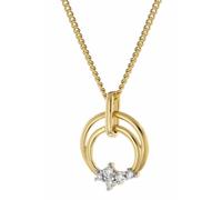 GLIZZ Schmuck Damenkette mit Gold-Anhänger 333/8K Zirkonia GL8137