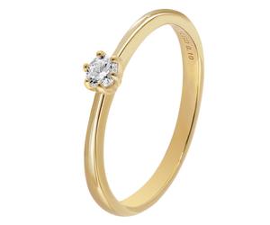 GLIZZ Schmuck Damenring mit Lab Grown Diamant 0,10 ct Gold 333 Brillantring GL8653
