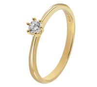 GLIZZ Schmuck Damenring mit Lab Grown Diamant 0,15 ct Gold 333 Brillantring GL8658