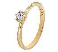 GLIZZ Schmuck Damenring mit Lab Grown Diamant 0,20 ct. Gold 333 Brillantring GL8664