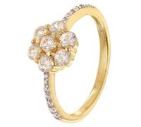 GLIZZ Schmuck Damenring mit Zirkonia Blüte Gold 333 / 8K GL8550