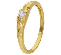 GLIZZ Schmuck Gold-Ring für Damen und Herren Gold 333/8K mit Zirkonia GL8734