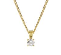 GLIZZ Schmuck Lab Grown Diamant Anhänger 0,25 ct GG 333 an Silberkette GL1068-45