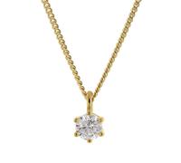 GLIZZ Schmuck Lab Grown Diamant-Anhänger 0,50 ct. Gold 333/8K mit Halskette GL8648
