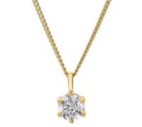 GLIZZ Schmuck Lab Grown Diamant-Anhänger 1,0 ct. Gold 333/8K mit Halskette GL8652