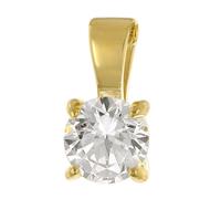 GLIZZ Schmuck Lab Grown Diamant Anhänger 333 Gelbgold Brillant 0,50 Karat GL1070