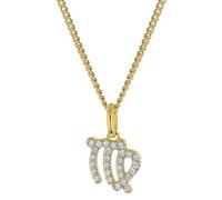GLIZZ Schmuck Sternzeichen Jungfrau Gold 333/8K an vergoldeter Silberkette GL8330-06