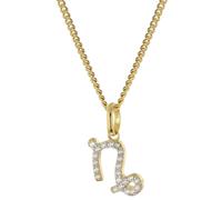 GLIZZ Schmuck Sternzeichen Steinbock Gold 333/8K an vergoldeter Silberkett GL8330-10