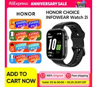 Globale Version HONOR CHOICE InFoWear Watch 2i Smartwatch 1,85 Zoll AMOLED-Bildschirm Ganztägige Gesundheitsüberwachung Bluetooth-Anruf White