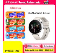 Smartwatch - OnePlus Watch 3 43 mm, Smartwatch 1,32 Zoll AMOLED-Display, bis zu 60 Stunden Akkulaufzeit, Trage-Betriebssystem von Google GPS NFC 43mm schwarz