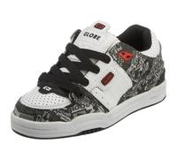 Globe GBKFUS Fusion-Kids, Unisex - Kinder Sneaker, Weiss (black/white G camo 10611), EU 34.5, (US 3), (UK 2)