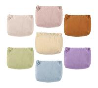 GLOBLELAND 7 Stück 7 Farben Kosmetiktasche Aus Cord 5.3x5.1 Zoll Elastisches Stoff Quetschfach Ideal Für Reisen als Aufbewahrungstasche Geldbörse Oder Münzfach Für Damen Zur Aufbewahrung Lippenstift