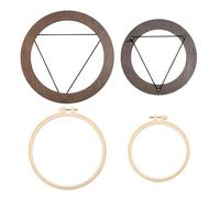 GLOBLELAND Stil Holz Stickerei Reifen Plastik Kreis Kreuzstich Reifen Holz Stickrahmen Rahmen Für Stickrahmen Kunst Stickerei Handwerk Nähen Prozess, 6"/8"