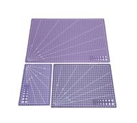 GLOGLOW Schneidematten Zum Basteln, 3 Stück, Schneidematten Zum Basteln, A3, A4, A5, Drehbare, Rutschfeste, Selbstheilende PVC-Schneidematte, A3, A4, A5, Drehbare, Rutschfeste, Selbstheilende