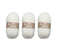 GLOREX 5 1001 51 - 3er Set Premium Wolle aus 100 % Acryl, je 50 g in Natur, leicht zu verarbeiten, vielseitig einsetzbar, wärmend, weich, nicht kratzend