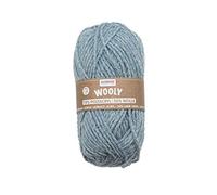 Glorex 5 1002 02 - Strickgarn Wooly 70 % Acryl/30 % Wolle, sehr weich und wärmend, angenehm zu tragen, 50 g, ca. 90 m, hellblau meliert, ideal für Mützen, Schals und Stulpen