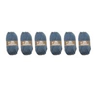 GLOREX 5 1002 50-3er Set Strickgarn Wooly aus 70% Acryl & 30% Wolle, je 50 g blau meliert, sehr weich, wärmend, angenehm zu tragen (Packung mit 2)