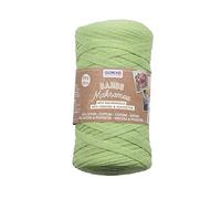 GLOREX 5 1005 03 - Bands Makramee, superweiches Textilgarn aus 60 % Baumwolle / 40 % Viskose, zum Häkeln, Stricken, Knüpfen und textilen Gestalten, 250 g, ca. 125 m, grün