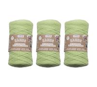 GLOREX 5 1005 56 - 3er Set Bands Makramee aus 60 % Baumwolle & 40 % Viskose, je 250 g in Grün, ca. 125 m superweiches Textilgarn