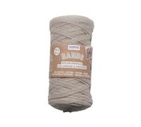 GLOREX 5 1006 01 - Makramee Band, 125 m, 60% Baumwolle 40% Polyester, 250 g Garn für Wandteppiche, Baumwollkordel in Taupe für DIY Handwerk