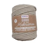 Glorex Makramee-Cord 5 mm taupe, 500 g, gewebt (GLO663608192)
